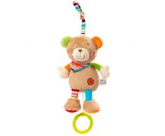 Fehn 091014 Mini Carillon Orsetto di peluche con meccanismo musicale integrato, melodia (in lingua tedesca) Weißt du wieviel Sternlein stehen da appendere, per neonati e bambini da 0 + mesi