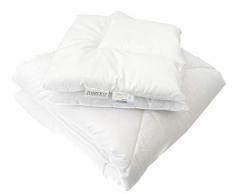 Vizaro - Piumino e Cuscino 300g - 9,5Tog - Mis. 100x135cm - 100% Cotone - Lettino 70x140 cm - Inverno- Anti-allergico, Anti-acaro, Anti-muffa - OekoTex