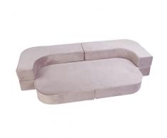 MISIOO Divano Bambini - Divano Gioco per Bambini - Divano Camera per Bambini - Arredo Cameretta Bimba - Divano per Bambini - Divanetto per Bambini - 2 in 1 Letto - 170x125cm - Viola