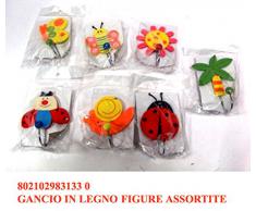 gancio appendino attaccapanni strofinacci cucina bagno o cameretta bimbi; 6 pezzi assortiti