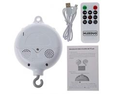 DREAMDEER Carillon di Supporto per Campanello per Lettino per Culla Mobile per Bambini con Telecomando