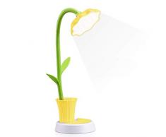 Led Lampada da Tavolo Lampade da Scrivania Comodino Luce da Lettura da Libro, Aiskki Portatile Luce da Lettura a LED Ricaricabile, 4 Livelli di Dimmerabile Controllo Touch-Sensitive Regalo per Bambini
