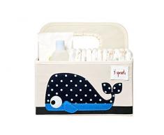 HBlife Cesto Porta Pannolini In Corda Di Carta Con Scomparti – 38x25x18 Cm, Regalo Baby Shower