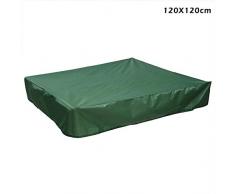 Abilieauty Antipolvere Protezione Sabbiera Copertura con Coulisse Impermeabile Sabbionaia Piscina Coperta - 120cmx120cm