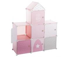 Armadietto per bambini Château rosa 96x109cm