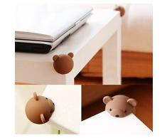 hou zhi liang Coffee Bear Animal Style paraspigoli spigolo cuscino protezione per bambini paraspigoli sicurezza tavolo scrivania angolo guardia 2 pezzi