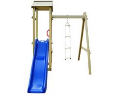 vidaXL Legno FSC Casetta dei Giochi con Scivolo Scala Gioco Giardino Bambini
