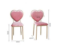 WPMYT Sgabello Trucco Oro Camera da Letto Rosa Sedia spogliatoio Principessa chiodo Sedia Indietro chiodo Sedia (Colore : B)