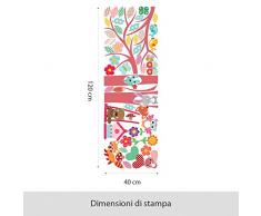 wall art R00393Â Wall Sticker per Bambini Albero di Un Piccolo, Wallpaper, Multicolore, 120Â X 40Â X CM