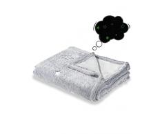 Halbur Coperta Glow in The Dark, Coperta Magica Che Si Illumina al Buio, Coperta Fluorescente in Pile per Bambini Super Morbida per Tutte le Stagioni 120x150cm, Decorata con Stelle Incandescenti
