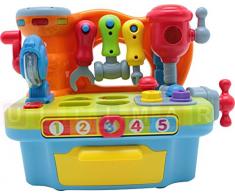 Strumento per i bambini con il suono e la luce - Workshop - Workbench Giocattoli - Bambini banco di lavoro - Utensili Bambini - Bambini Workshop - bussare giocattolo - martelli giocattolo