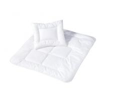 Julius Zöllner, Set Trapunta e cuscino per bambini Basic, Bianco (weiss) 80 cm x 80 cm, 35 cm x 40 cm