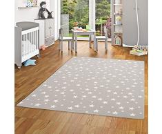 Snapstyle Tappeto per Bambini - Stelle - Grigio - 17 Dimensioni