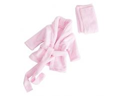 LICHENGTAI Accappatoio per Neonati, Asciugamano con Cappuccio per Bambini, Costume Accappatoio Set di Asciugamani da Bagno, Bambini Teli da Bagno con Cappuccio