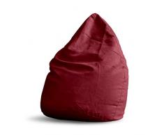 Lumaland Poltrona Sacco Pouf Puff Luxury XL Plus Comfortline 220 lt Cuciture rinforzate Rosso