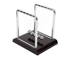 Newton Culla, Forma Quadrata Equilibrio Pendolo Palla Sfere di Metallo Solido Scrivania Classica Giocattoli di Fisica Ornamento per la Decorazione Domestica, Regalo per Bambini(M)