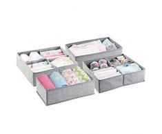 mDesign Set da 4 contenitori portaoggetti – in Materiale Sintetico – Ideale cassettiera per l’Armadio dei Bambini, Organizer Armadio, per Cosmetici, Pannolini e Medicine Tanto Altro.