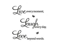 REQAG Adesivo Murali Adesivi Frasi Famiglia Inspirational Murale Decorazioni per la casa Adesivo Murali Frasi Scritte Camera Letto Soggiorno Ufficio Decorazioni Parete Stickers Murali