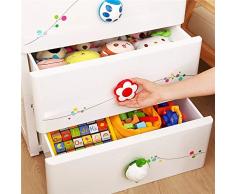 Cassettiera per la stanzetta del neonati e bambini, 4 cassetti grandi e 2 piccoli,