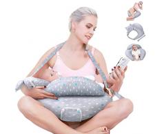 Yearonan cuscino gravidanza per dormire,cuscino gravidanza e allattamento,cuscino multiuso per lallattamento al seno.(23.6(L)*23.6(W)*10.23(H)