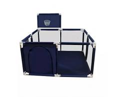 Box piscina per bambini Box per bambini con canestro da basket, 124x124x66 cm per giochi per bambini e come girello