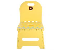 VORCOOL 1Pc Creativo Addensare Sedia Pieghevole in Plastica con Maniglia Robusta Bagno Panchina Portatile Pieghevole Passo Sgabello per I Bambini Audults