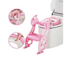Kidsidol Baby Child Sedia da toilette Vasino, Riduttore WC Bambini Bambini, Morbido, Ergonomico, Antiscivolo, Scaletta Regolabile, per Neonati Bambini piccoli 1-7 anni
