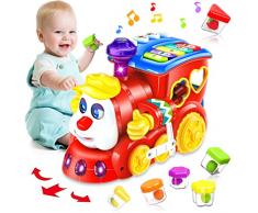 Giochi Bambini 1 Anno Treno Musicale Giocattoli Regalo Bambino 1 Anno Educativi lapprendimento con luci/musicali Compleanno Natale Bambino Bimba Giochi Montessori 1 Anno Neonato 3-6 6 9 12 18 Mesi