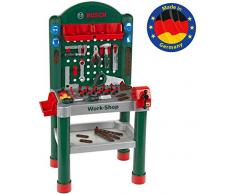 Theo Klein 8320 Workshop Bosch | 79 pezzi | Piano di lavoro con funzione di apprendimento | Giocattolo per bambini a partire dai 3 anni di età