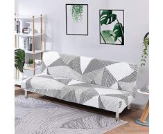 ele ELEOPTION Copridivano Senza Braccioli Pieghevole Divano Letto 3 posti all-Coperto Copridivani Elasticizzati Universale Motivo Geometrico Anti Scivolo Copri Divano, 180-210 cm (Motivo a Triangolo)