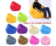 per Bambini e Adulti Giocattoli Storage Bean Bag Poltrona Sacco Poltrona Fodera Impermeabile Interno e Esterno Zipper Pouf Copertura Senza Cuscino Ideale per Gaming Sedia e Sedia da Giardino bianco