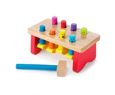 Melissa & Doug Banco per Martellare Deluxe, Giocattolo per Bambini in Legno Con Martelletto, Giocattoli per Lo Sviluppo, 3+, Gioco Montessori, Regalo per Bambine e Bambini