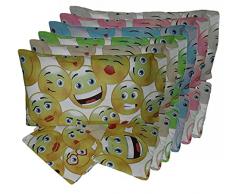 DEMONA SET COMPLETO LENZUOLA CAMERETTA SMILE FACCINE CIELO STELLATO AMERICA OFFERTA VARIE FANTAZIE E COLORI (SMILE/GIALLO, SINGOLO)