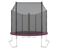 Ultrasport Trampolino da giardino, Ø251 cm, molle di alta qualità, incluso tappetino saltare, rete sicurezza, pali rete imbottiti e copertura bordi, resistente alle intemperie, Massimo Carico 120 Kg