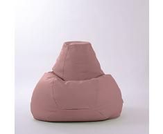 Pouf Poltrona Sacco Gigante Bag XXL Mamba 95x95x135cm - 460 Litri Made in Italy in Tessuto Ecopelle Imbottito per Ambiente Interno ed Esterno Colore Rosa