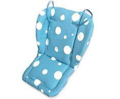 Fitzulam Cuscino per Passeggino Impermeabile Seggiolone per Bambini Imbottitura Imbottitura Seggiolino per auto Seggiolino per Bambini Tappetino Traspirante Tappetino (Blu)
