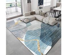 tapeti da salotto tappeto moquette Il tappeto blu del soggiorno è antiscivolo, resistente allumidità, allo sporco, allusura e non si deforma tappeto cameretta ragazzo 100X200CM 3ft 3.4X6ft 6.7