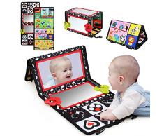 LEADSTAR Giochi Montessori Neonati 0 3 6 12 Mesi,Giocattoli a Specchio per Bambini,Tummy Time Specchio Bambini Sensoriali Giocattolo per Massaggiagengive Giocattoli Educativi Regali