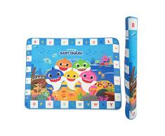 ODS 48801 BABY SHARK Tappetone gioco e arredo, dimensione aperto 150x120 cm