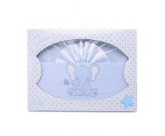 Set di lenzuola 3 pezzi, lettino 60 x 120 cm, 100% cotone, prodotto in Portogallo, colore blu