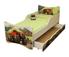 Best For Kids Letto per Bambini 80x160 - con CASSETTO Auto [Importato dalla Germania]