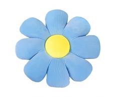Cuscino in Peluche a Forma di Fiore, Cuscino per Sedia Accogliente Cuscino per Sedile a Forma di Fiore Cuscino Imbottito in Peluche, Decorazione per Camera Dei Bambini, 38 Cm Blu