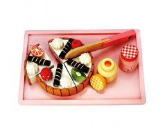 Bino 83413 - Torta giocattolo a fette, in legno