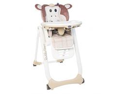 Chicco Polly2Start Monkey 08079205330000 Seggiolone con 4 Route, 0-3 Anni, Marrone/Beige