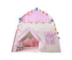 Tenda Per Bambini Cameretta - 130 100 130 Cm Wigwam Per Uso Interno Per Bambini Di Alta Qualità. (rosa)