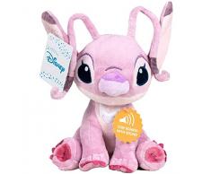 Disney Stitch, peluche del personaggio Angel, con suono, 20 cm