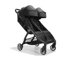 Baby Jogger City Tour 2 - Passeggino doppio da viaggio, leggero, pieghevole e portatile, colore nero