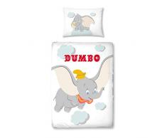 DUMBO Biancheria da letto per bambini ☆ Biancheria da letto per bambini ☆ Disney s Dumbo Elefant – 1 federa 40 x 60 cm + 1 copripiumino 100 x 135 cm