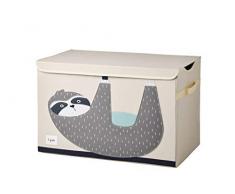 3 Sprouts - Scatola di giocattoli per bambini - Scatola per la camera da letto di bambini e bambine, Bradipo
