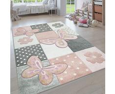 Moderno Tappeto per Bambini per cameretta in Colori Pastello, graziosi Motivi di Animali in 3D, Dimensione:80x150 cm, Colore:Multicolore 3